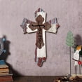 thumbnail image 4 of Easter Wooden Cross Wall Decor, Rustic Holiday Wall Hanging Ornament, Ideal for Home, Living Room & Easter Religious Scene Decoration, Festive Spring Wooden Wall Art, Wood, 7.9*11.8in, 4 of 5