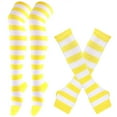 thumbnail image 3 of BLOCLOALO Thigh High Socks Thigh Highs Stockings Striped Women's High Gloves Socks Socks Socks Knee High Socks forBoots Extra Long Socks Athletic Socks Clear One Size, 3 of 3
