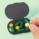 thumbnail image 4 of Organizador portátil de vitaminas con 3 compartimentos | Pastillero para mañana, mediodía y noche | Pastillero compacto de viaje | Almacenamiento de plástico transparente para vitaminas y suplementos, 4 of 6
