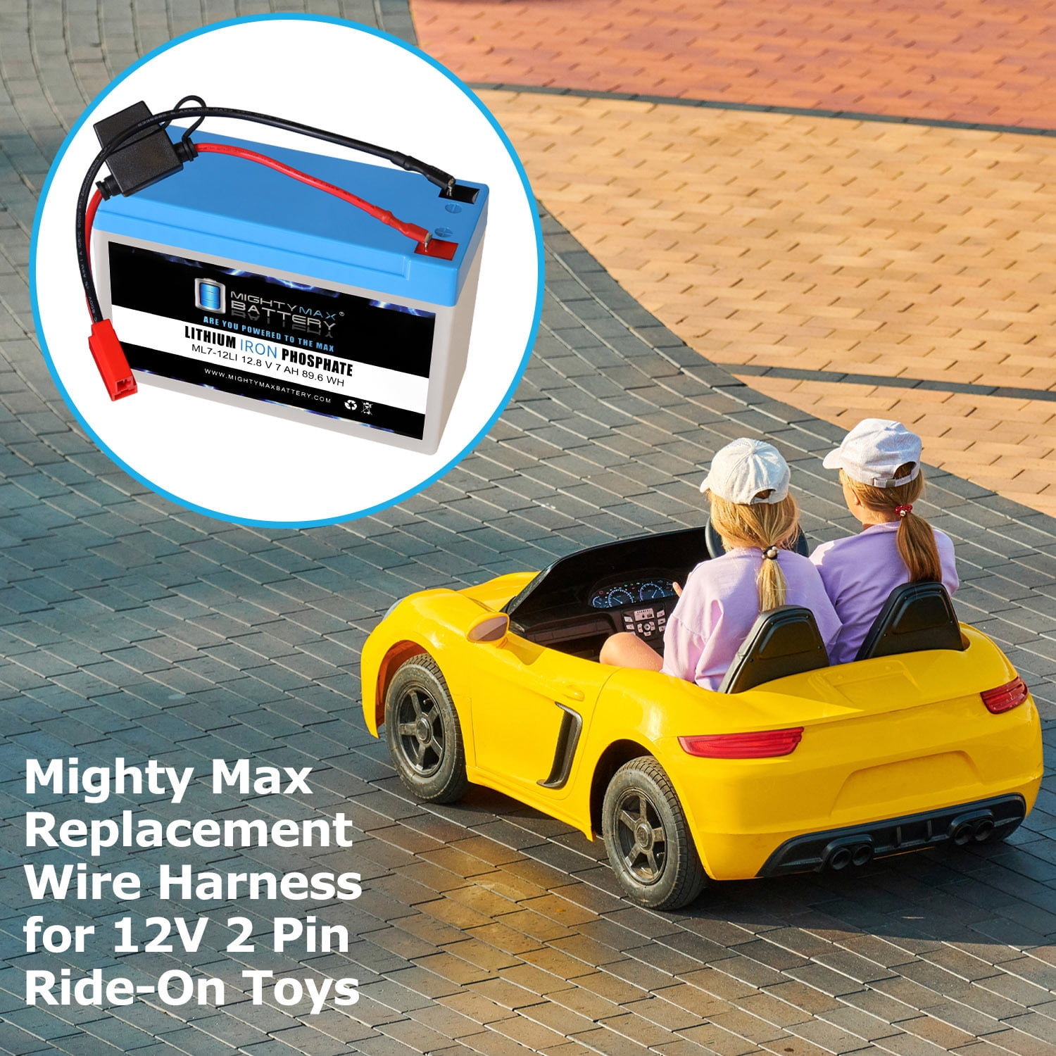12V 7Ah Lithium Replacement Battery Compatible With 12V Kids Ride On ATV Car