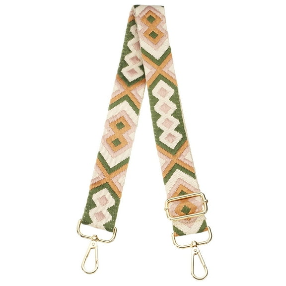 Uxcell Purse Straps Replacement Crossbody, 51 Inch Wide Shoulder Bag Strap Adjustable Canvas Straps for Handbag Wallet Clutch Crossbody Bags, Green Pink Plaid