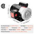 thumbnail image 2 of KFFKFF 0.75HP 1725 rpm Electric Motor, AC 115V/230V, 56 Frame, with 5/8" Keyed Shaft, CW/CCW Rotation, Ideal for Agricultural Tools & General Equipment, 2 of 9