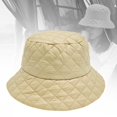 thumbnail image 6 of Milageto Winter Bucket Hat Down Cotton Comfortable Headwear Warm Hat for Adults Women Khaki, 6 of 8