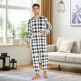 thumbnail image 3 of joogoo Buffalo Checkered Grid Unisex Adults Onesies Pajamas Jumpsuits L, 3 of 7