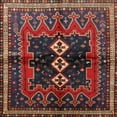 thumbnail image 1 of Ahgly Company Machine Washable Indoor Square Traditional Saffron Red Area Rugs, 6' Square, 1 of 7