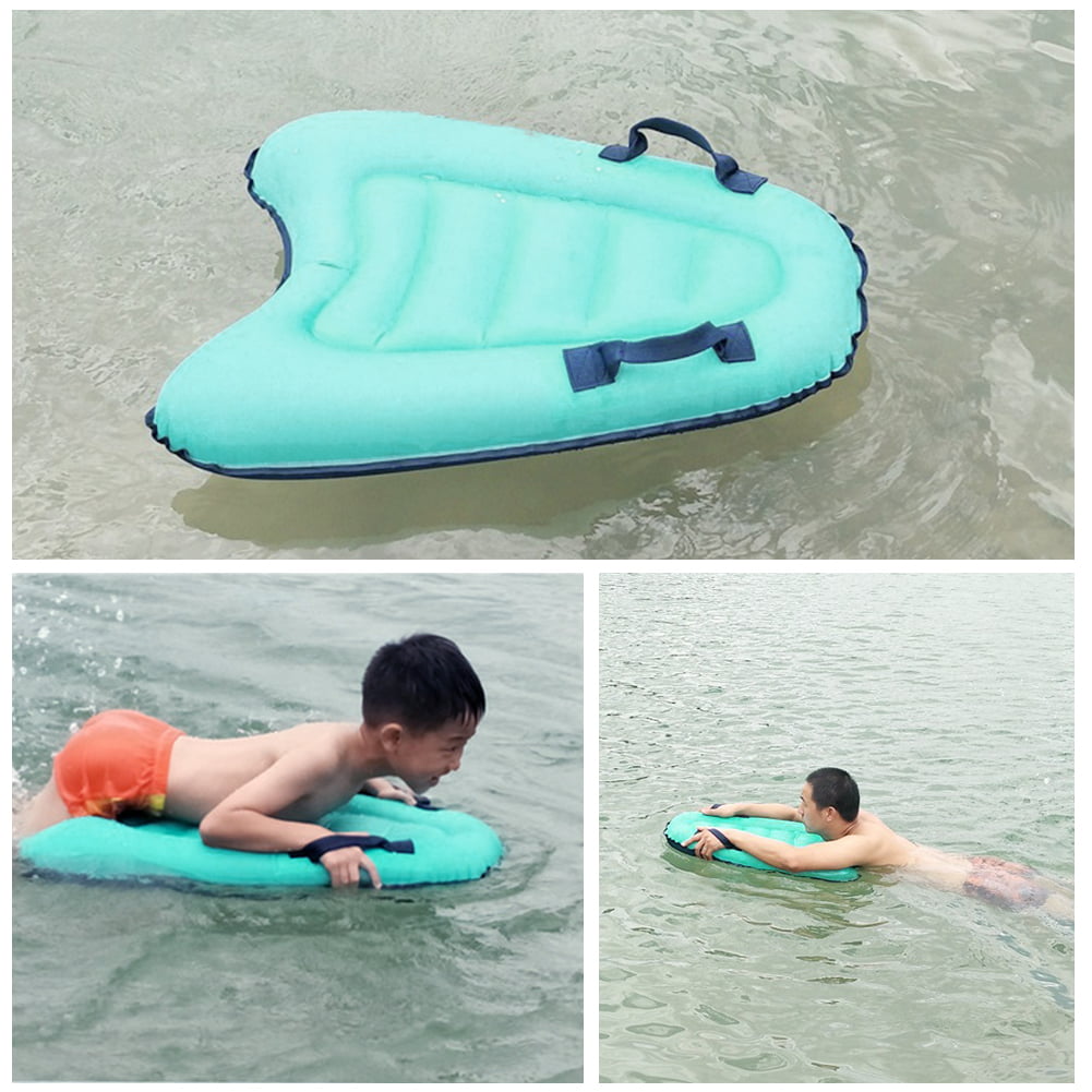 HONUTIGE Inflatable Surf Body Board with Handles Pool Float Boogie Board Portable Bodyboard Swimming Floating Mat Water Toy for Kids Adult Beginner 