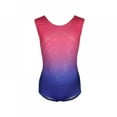 thumbnail image 3 of Girls Leotards Gymnastic Dance Onesies Ballet Tank Sleeveless Colorful Shiny Leotard, for 5-14 Years, 3 of 7