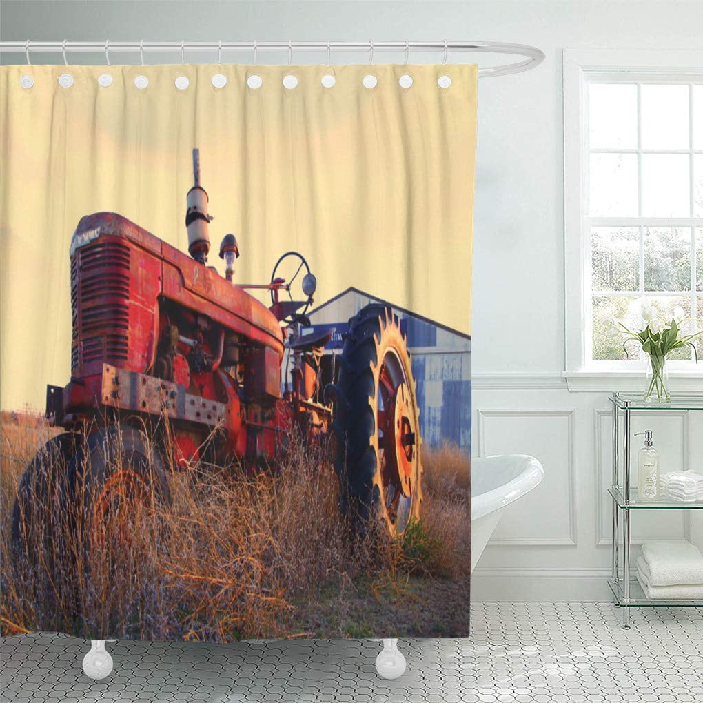 SUTTOM Retro Tractor Red Machine Vintage Country Steel Agriculture