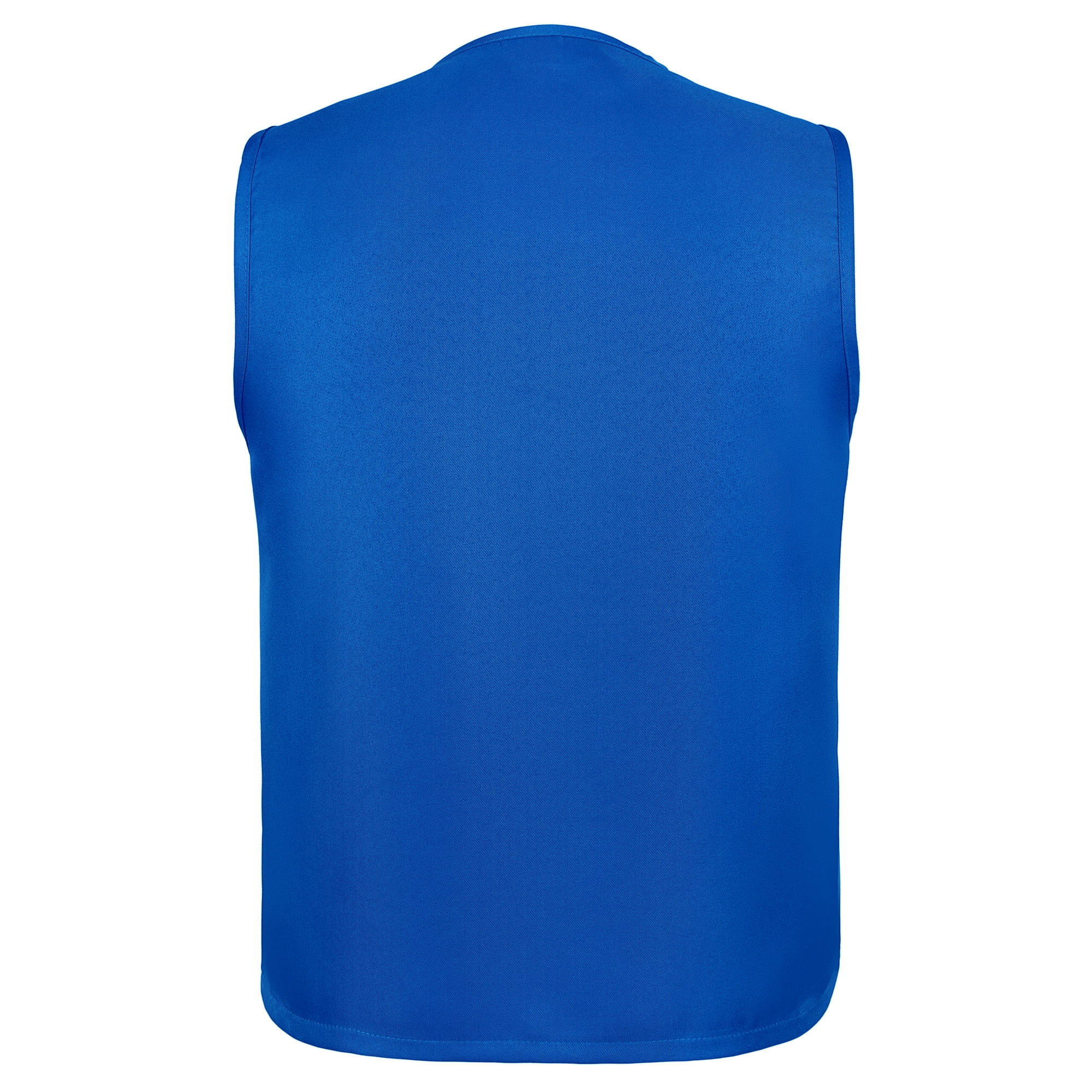 TOPTIE 5 Pack Unisex Work Vest Button Up Vest Volunteer Activity Supermarket Uniform-Blue-2XL