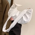 thumbnail image 4 of Bolso Para Las Axilas Bolso de moda para mujer, de media luna, de compras Hobos de cuero PU, plisado en la nube para niñas, 4 of 8