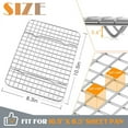 thumbnail image 2 of 2 Pack Wire Baking Rack, Stainless Steel 9.7” x 7.3” Bake Grill Rack for Cooking Roasting Grilling, Mesh Cooling Rack for Cookie Cake Bacon Meat Resting, Oven & Dishwasher Safe, 2 of 7