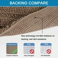 thumbnail image 6 of Primebeau Chenille Shaggy Rug Striped Gray Microfiber Polyester Bath Rugs, 20" x 32", Taupe Color, 6 of 8