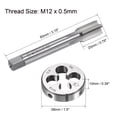 thumbnail image 2 of Uxcell M12 x 0.5mm Metric Tap and Die Set Machine Thread Tap with Round Die, 2 of 6