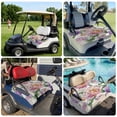 thumbnail image 6 of Golf Cart Seat Covers for 2 Seater, Pink Purple Hydrangea Soft Microfiber Cart Seat Towel Blanket, Spring Pastoral Flowers Absorbent Breathable Non Slip Bench Seats Protector for Golf Course 51"x31", 6 of 9