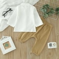 thumbnail image 7 of Gerichy Toddler Baby Boy Clothes Fall Winter Outfit, Toddler Boys Girls Long Sleeve Solid Tops Button Up T Shirt Pants Outfits, 7 of 7