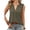 #003#-Army Green, variant on Women's Zip Front V-Neck Short Sleeve Work Casual Top Blouse Shirt Blue 2XL