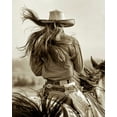 thumbnail image 2 of Dearing, Lisa 12x14 Gold Ornate Wood Framed with Double Matting Museum Art Print Titled - Cowgirl, 2 of 4