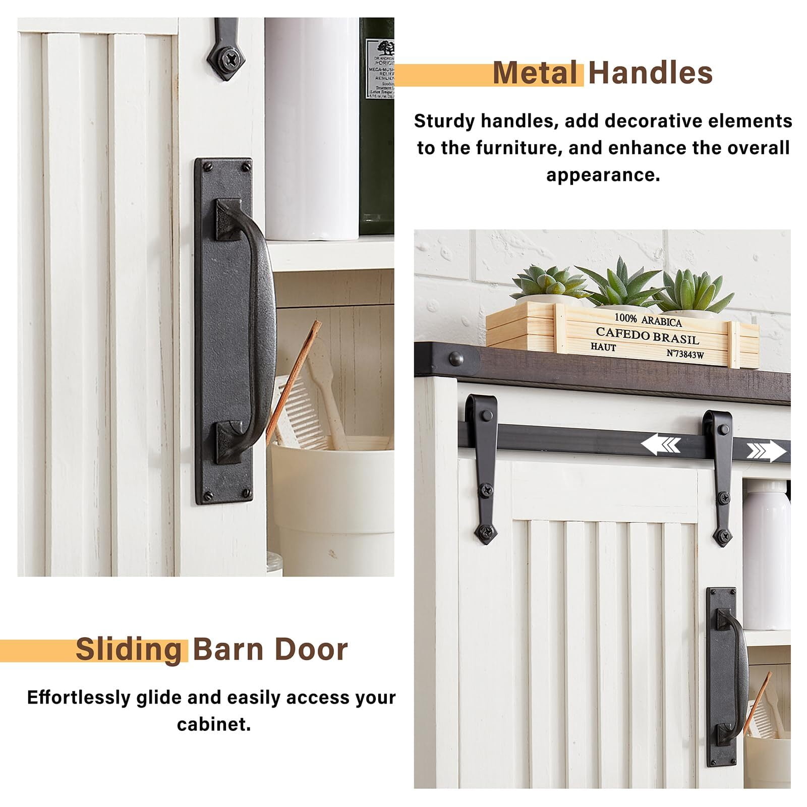 Buildhom Farmhouse Bathroom Medicine Cabinet with Sliding Barn Door & Adjustable Shelves, Multi-Purpose Wall Mounted, Antique White