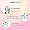 thumbnail image 3 of 925 Sterling Silver Charm for Women Bracelets Necklace Daughter&Mother Family Dangle Charm Gift, 3 of 6