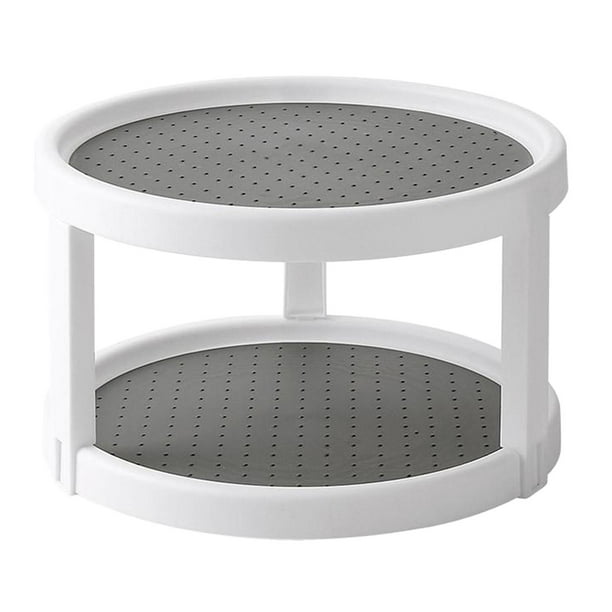Bandeja Giratoria Redonda para Almacenamiento de s, Bandeja Giratoria, Tarro, Organizador de Pimienta, Soporte para Gabinete de Cocina, Refrige S doble capa Baoblaze organizador de armario giratorio