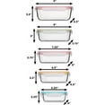thumbnail image 5 of Glass Food Storage Containers 10 Pc, Airtight Glass Storage Containers with Lids, Glass Lunch Bento Boxes, Leak Proof BPA Free Glass Meal Prep Containers (5 lids, 5 Containers) Color Coordinating Lids, 5 of 6