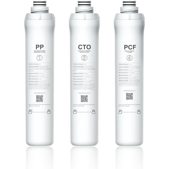 RO100ROPOT 1-Year Replacement Filter Set, Pack of 3 Filters: PP, CTO, PCF