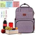 thumbnail image 2 of Matein Lunch Backpack, 15.6in Laptop Backpack with Insulated Compartment for Adults, Purple, 2 of 7