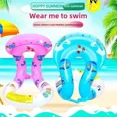 thumbnail image 1 of Swim Learning Aid Vest with Dual Inflatable Airbags - Unisex, Water-Resistant, Portable Design for Enhanced Buoyancy & Safety - Suitable for Kids and Adults - B Medium Size (Blue-Pink Assorted) - In, 1 of 5