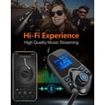thumbnail image 4 of Wireless In-Car Bluetooth FM Transmitter Radio Adapter Car Kit W 1.44 Inch Display Supports TF/SD Card and USB Car Charger for All Smartphones Audio Players, 4 of 6