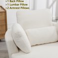 thumbnail image 4 of Aukfa 42" Oversized Swivel Accent Chair w/ Lumbar Pillow, Living Room Barrel Chair Read Chair, Ivory, 4 of 8