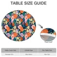 thumbnail image 6 of Pioneer Flower Floral Print Pattern Round Fitted Tablecloth with Elastic Edge,Dining Table Cover Waterproof,Outdoor Round Tablecloth for Camping,Dining,Indoor and Outdoor, 6 of 7