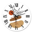 thumbnail image 2 of Designart 'Elementary Shapes With Abstract Flowers Plants Ii' Modern Wall Clock, 2 of 5