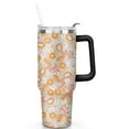 thumbnail image 2 of Boho Flowers 40oz Stainless Steel Vacuum Insulated Tumbler with Lid and Straw Gifts for Mom Friend Sister Grandma, 2 of 5