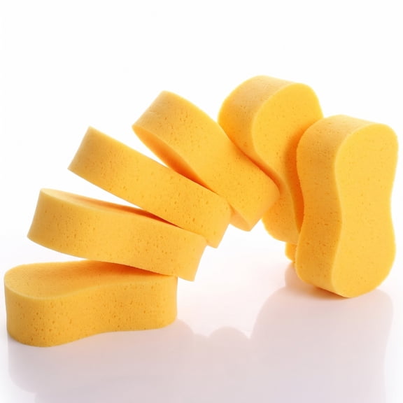 BlinkLLX 8 Pcs Giant Bone Sponge Bulk 9 x 4.7 x 3 Inch Jumbo Large Car Wash Sponge All Purpose Easy Grip Thick Foam Scrubber for Car Boat Kitchen Bathroom Garage Hotel Household Cleaning & Washing