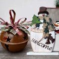 thumbnail image 6 of Rustic Mini Wood Standing Snowman & Santa Claus Figurines Christmas Ornament Tabletop Mantle Centerpiece Decoration Wood Antique Snowmen Santa Happy Christmas Winter Decor 9.75" H, 6 of 7