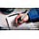 10 Silver Accent Grip Plastic Pens Pack - Click action, Rubber Grip - Silver