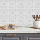 thumbnail image 3 of Azulejo de Pared Autoadhesivo SVNOOC 20x20cm Floral Plata 10 unidades, 3 of 7