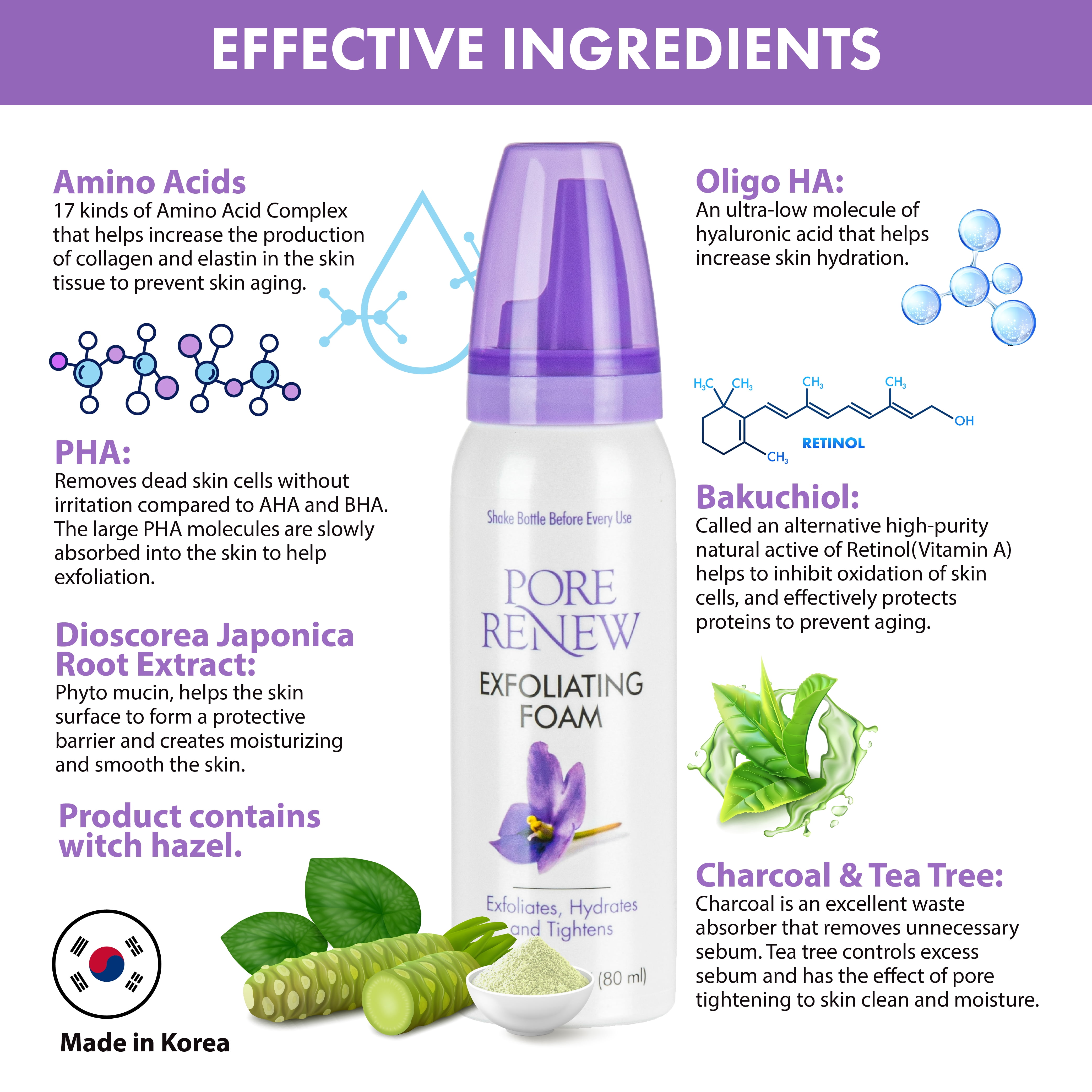 Pore Renew Exfoliating Foam, Deep Facial Cleanser that Peels, Hydrates, and Tightens Facial Skin