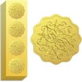 thumbnail image 2 of Gold Foil Sticker Seal Embossed Patterns 2 Inch 100Pcs Self Adhesive Golden Around Embossing Decals for Invitation Certificate Envelope Seal Gift Card Decoration, 2 of 8