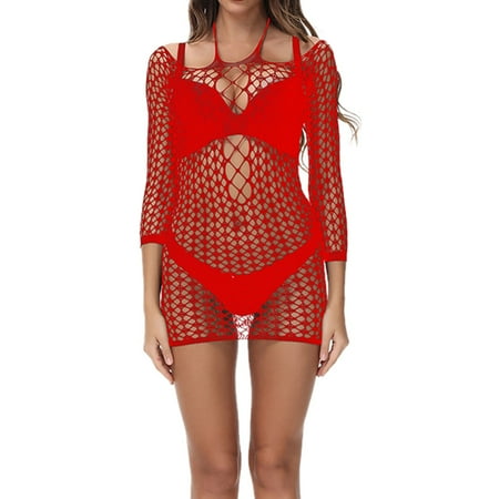 

Women Underwear High Waist Lingerie Fishing Net Thin Summer Fishing Net Net Pajamas Lingerie
