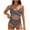 Gray, variant on Enjoytime Women's one Piece Swimsuit Color Block Fashion Sexy V Neck Front Cross Cut Out Bathing Suits for Women Tummy Control with Adjustable