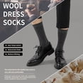 thumbnail image 4 of 6 Pairs Merino Wool Socks for Men, Mens Black Winter Thermal Wool Dress Crew Hiking Socks, 4 of 7