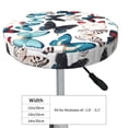 thumbnail image 2 of Butterfly print B Round Bar Stool Seat Covers, Elastic Round Chair Cover Stool Seat Slipcover Bar Stool Cushions Round Pad for 12-14 inch, 2 of 5