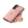 thumbnail image 4 of Dteck Crossbody Wallet Case for Samsung Galaxy S23,Shockproof Leather Card Slots Pocket Case Hybrid Rubber Kickstand Cover with Shoulder Strap,Rosegold, 4 of 6