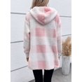thumbnail image 4 of QASIEATN Fall Coats for Graceful Ladies Fashion, Winter Coats Warm Plush Hooded Jackets Up Button Cardigan Trendy Plaid Fuzzy Outerwear, Womens Winter Tops, 4 of 9