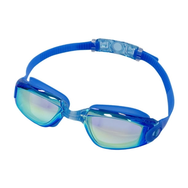 Gafas de natación impermeables, ligeras, a prueba de fugas, visión clara, cómodas para adolescentes. Galvanoplastia azul