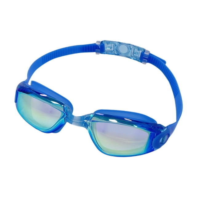 Gafas de natación gafas hombres mujeres adolescentes adolescentes fugas portátiles portátiles Galvanoplastia azul