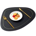 thumbnail image 1 of 2uds. Mantel Individual de cuero de doble cara, tapetes limpiables resistentes al calor para cocina (negro), 1 of 3