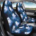 thumbnail image 4 of FOR U DESIGNS Ghost Blue Print 2 Pieces Car Front Seat Covers Washable High Back Car Seat Cover Elastic Auto Accessories Bucket Seat Cover Fit for SUV Truck Sedan, 4 of 7