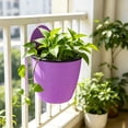 thumbnail image 4 of Kyusrd Indoor Outdoor Wall Mounted Planters With Drainage Holes,Hanging Flower Pots For Balcony Terrace Greenery Decor,7.09x6.30in, 4 of 7